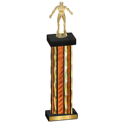 Single Orange Glacier Wrestling Trophy