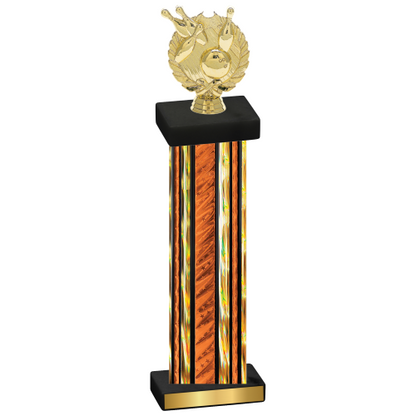 Single Orange Glacier Bowling Trophy