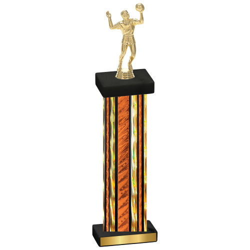 Single Orange Glacier Volleyball Trophy