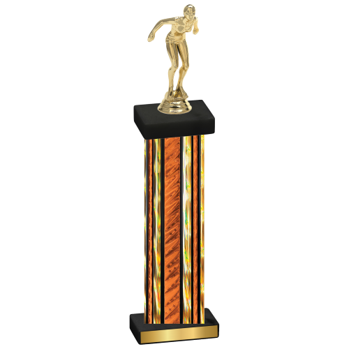 Single Orange Glacier Tennis Trophy