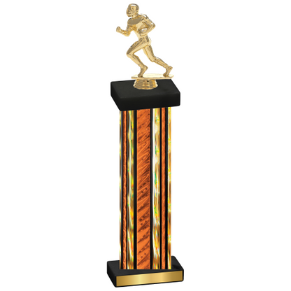 Single Orange Glacier Football Trophy