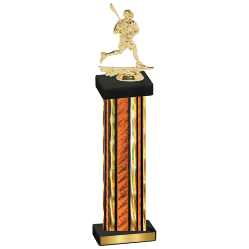 Single Orange Glacier Lacrosse Trophy