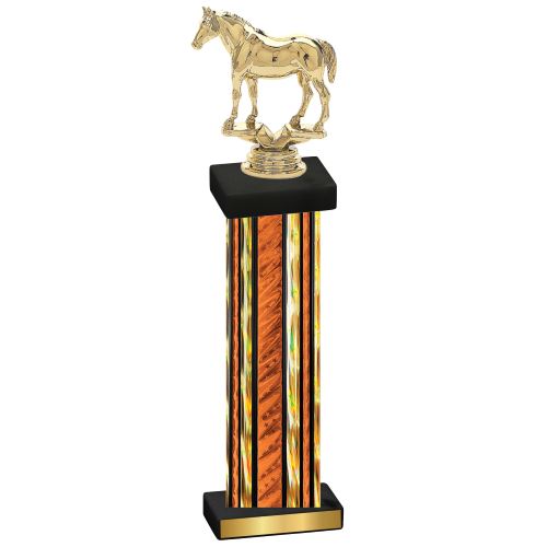 Single Orange Glacier Horses Trophy