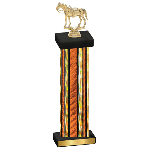 Single Orange Glacier Horses Trophy