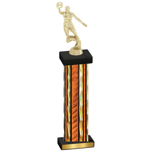 Single Orange Glacier Basketball Trophy