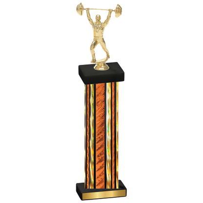 Single Orange Glacier Weights Trophy