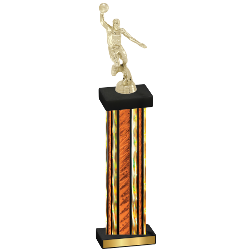 Single Orange Glacier Basketball Trophy