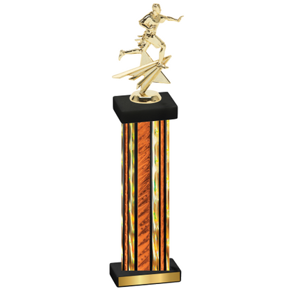 Single Orange Glacier Flag Football Trophy