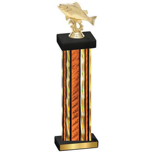 Single Orange Glacier Fishing Trophy