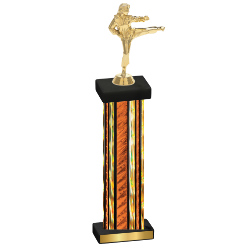 Single Orange Glacier Karate Trophy