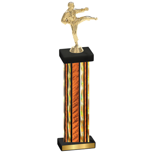 Single Orange Glacier Karate Trophy