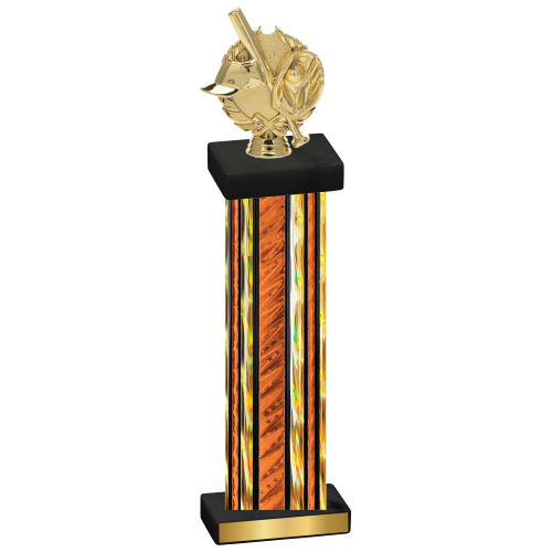 Single Orange Glacier Baseball Trophy