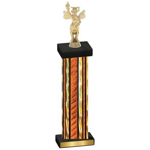 Single Orange Glacier Academics Trophy