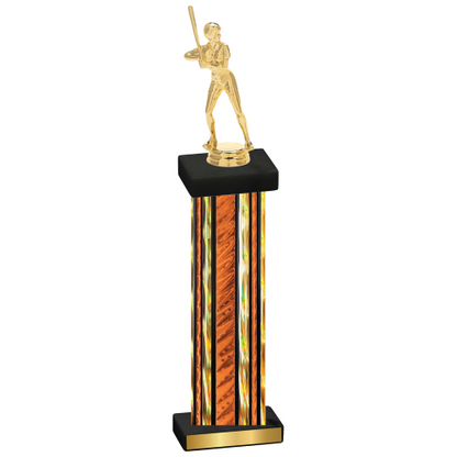 Single Orange Glacier Softball Trophy