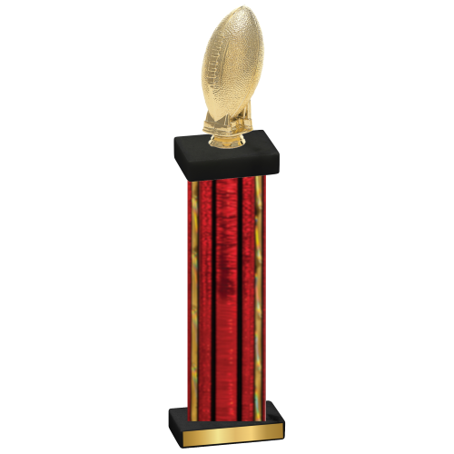 Single Red Glacier Football Trophy