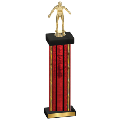 Single Red Glacier Wrestling Trophy