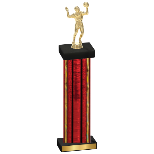 Single Red Glacier Volleyball Trophy