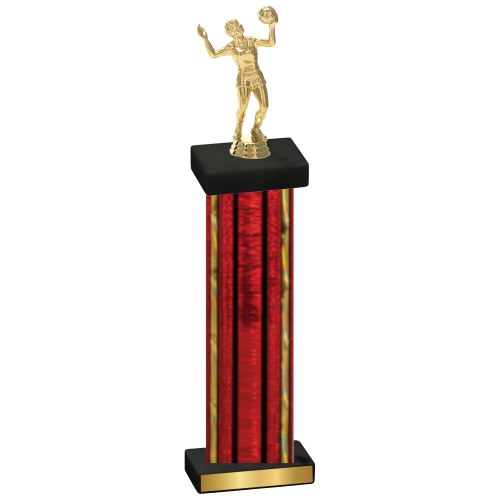 Single Red Glacier Volleyball Trophy