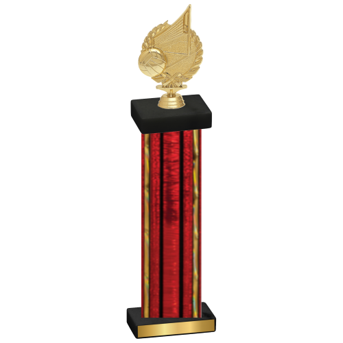 Single Red Glacier Volleyball Trophy