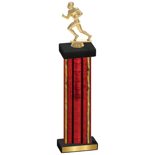 Single Red Glacier Football Trophy