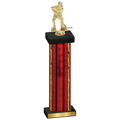 Single Red Glacier Hockey Trophy