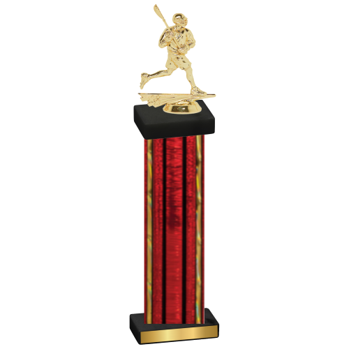 Single Red Glacier Lacrosse Trophy