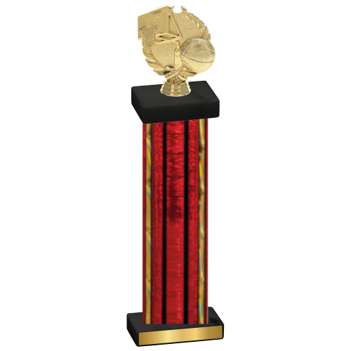 Single Red Glacier Basketball Trophy