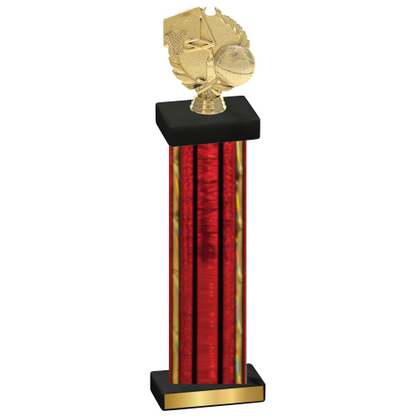 Single Red Glacier Basketball Trophy