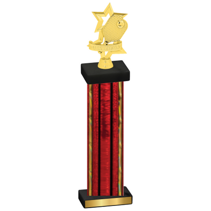 Single Red Glacier Pickleball Trophy