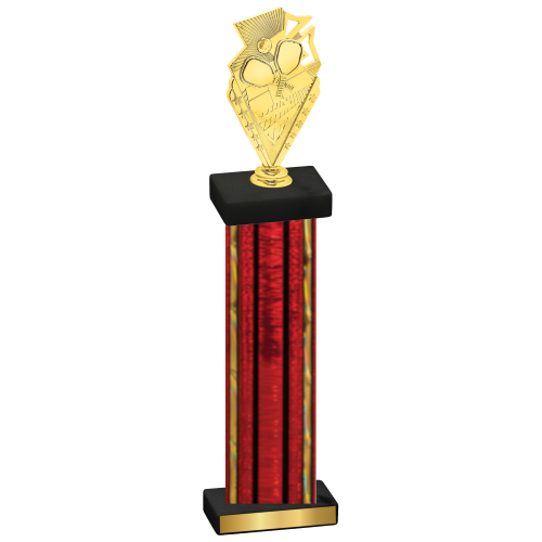 Single Red Glacier Pickleball Trophy