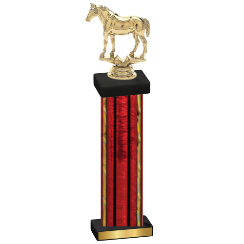 Single Red Glacier Horses Trophy