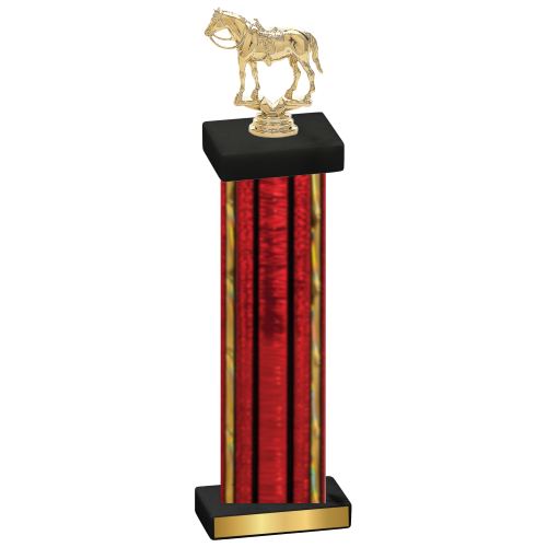 Single Red Glacier Horses Trophy