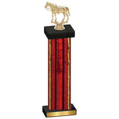 Single Red Glacier Horses Trophy