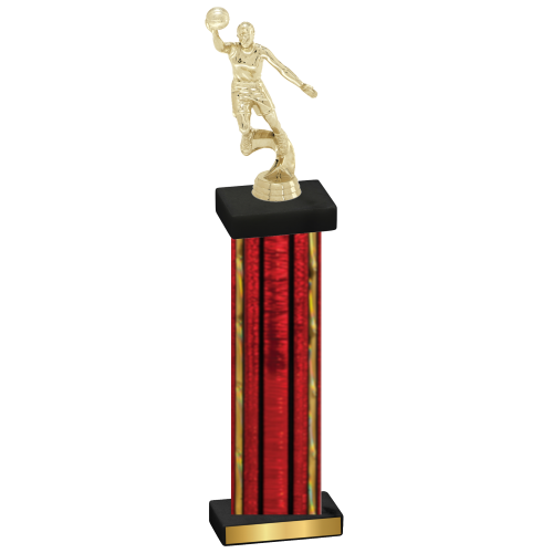 Single Red Glacier Basketball Trophy