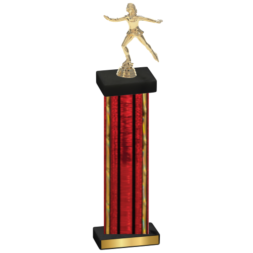 Single Red Glacier Skater Trophy