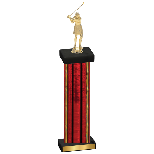 Single Red Glacier Golf Trophy