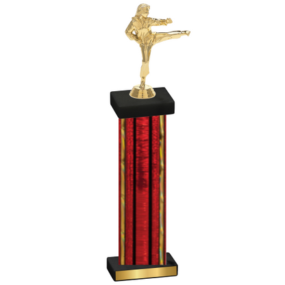 Single Red Glacier Karate Trophy