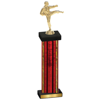 Single Red Glacier Karate Trophy