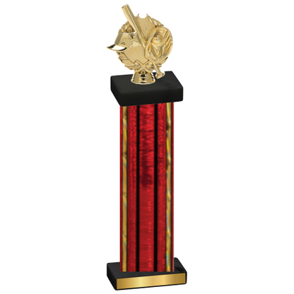 Single Red Glacier Baseball Trophy