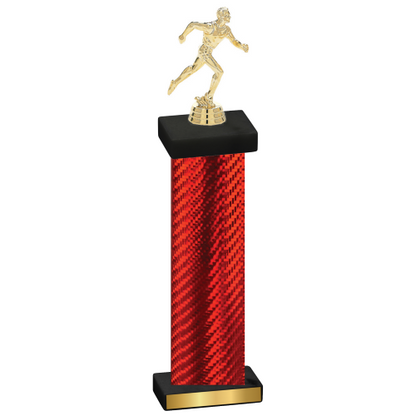 Single Red Carbon Fiber Running Trophy