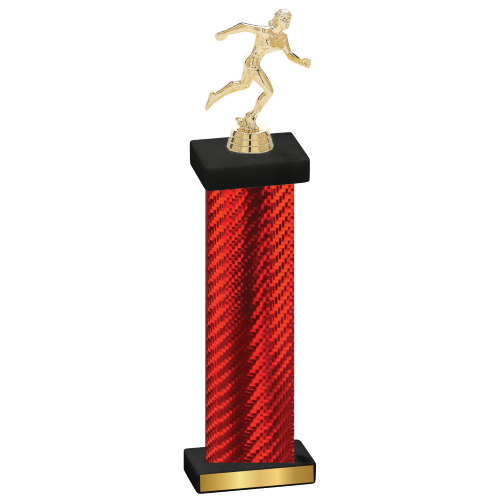 Single Red Carbon Fiber Running Trophy