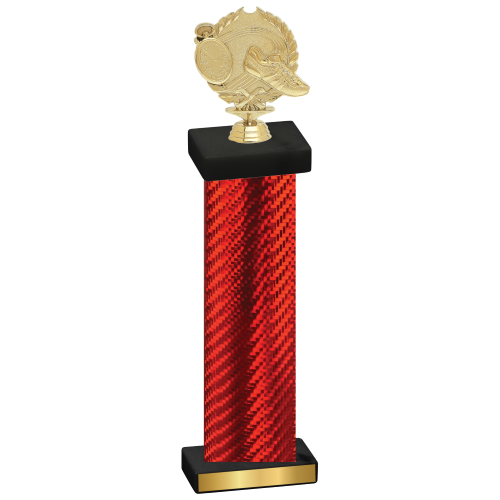 Single Red Carbon Fiber Running Trophy