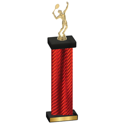 Single Red Carbon Fiber Tennis Trophy