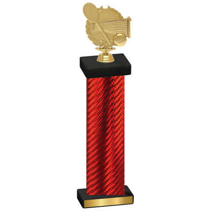 Single Red Carbon Fiber Tennis Trophy