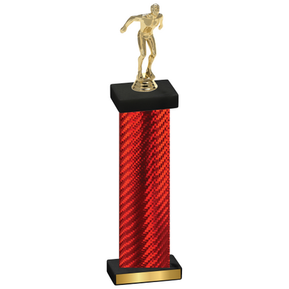 Single Red Carbon Fiber Swimming Trophy