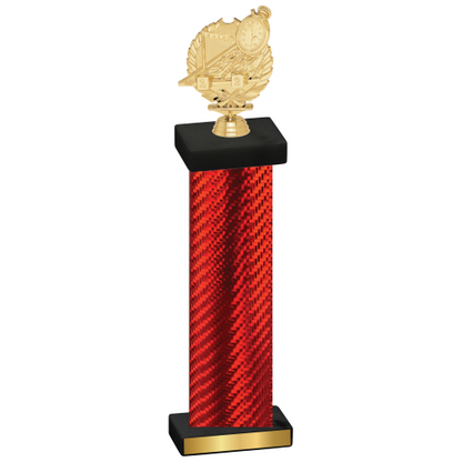 Single Red Carbon Fiber Swimming Trophy