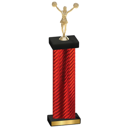 Single Red Carbon Fiber Cheerleading Trophy