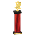 Single Red Carbon Fiber Pickleball Trophy