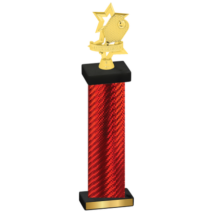 Single Red Carbon Fiber Pickleball Trophy