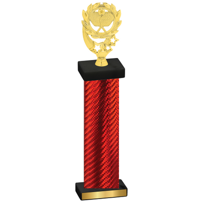 Single Red Carbon Fiber Pickleball Trophy